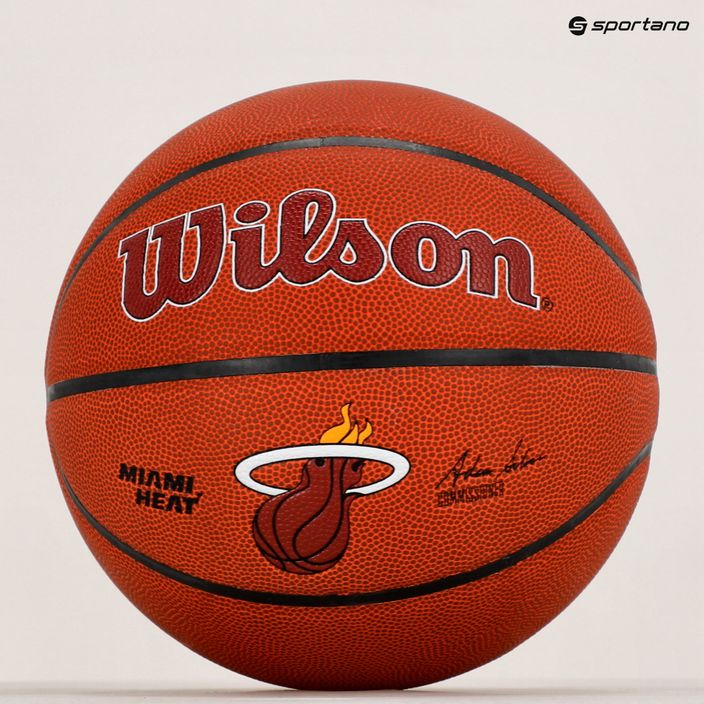 Piłka do koszykówki Wilson NBA Team Alliance Miami Heat brown rozmiar 7 5
