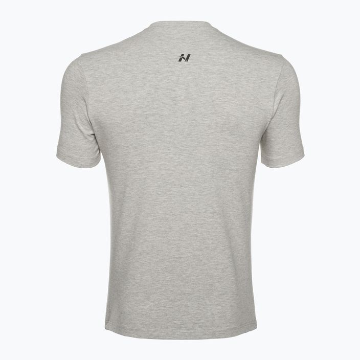 Koszulka treningowa męska NEBBIA Minimalist Logo light grey 5
