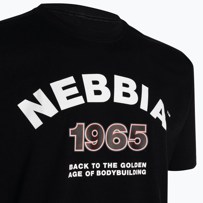 Koszulka treningowa męska NEBBIA Golden Era black 3