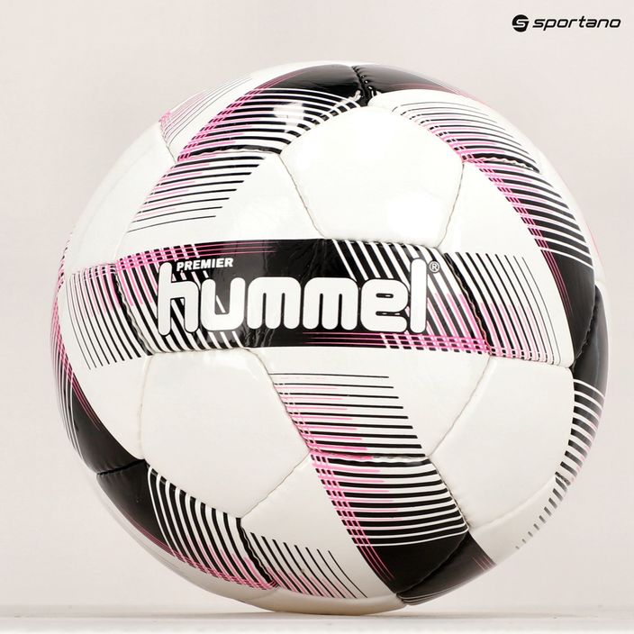 Piłka do piłki nożnej Hummel Premier FB white/black/pink rozmiar 5 5