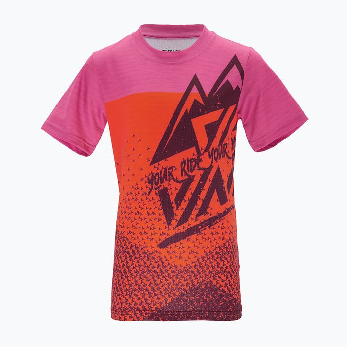 Koszulka rowerowa dziecięca SILVINI Denni pomarańczowo-różowa 3123-CD2283/60911