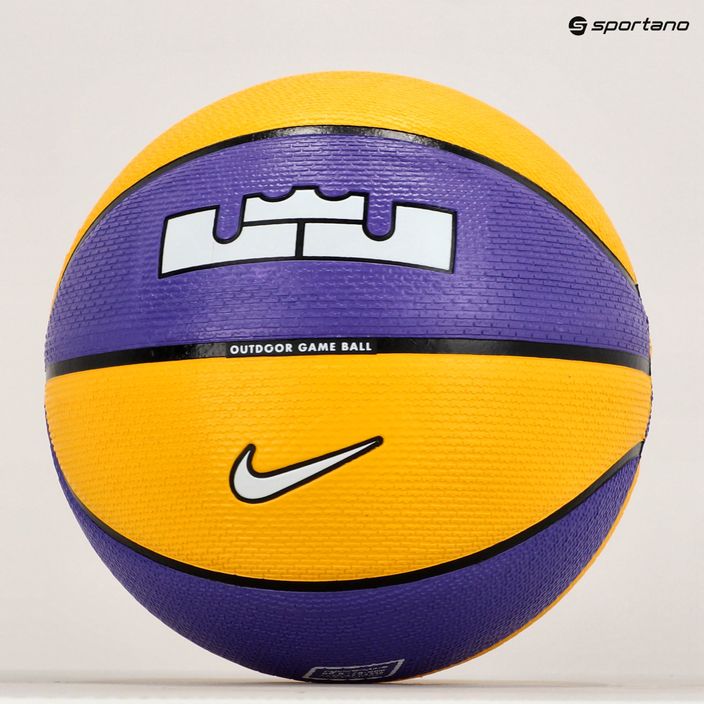 Piłka do koszykówki Nike Playground 8P 2.0 L James purple/amarillo/ black/white rozmiar 7 6