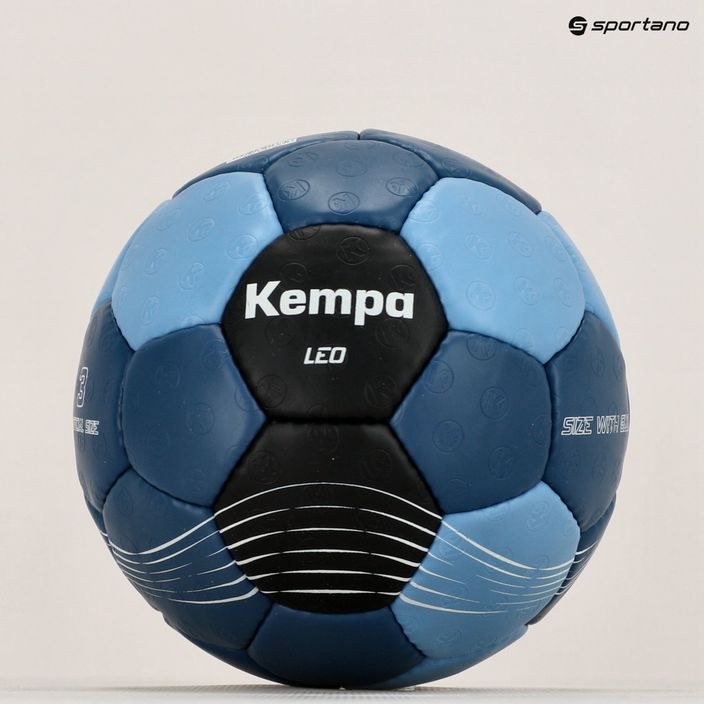 Piłka do piłki ręcznej Kempa Leo niebieska/czarna rozmiar 3 6