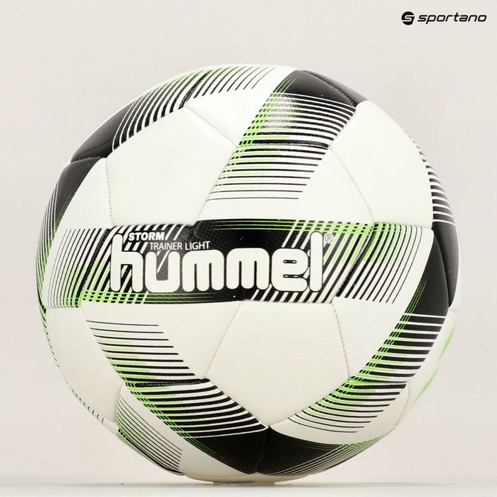 Piłka do piłki nożnej Hummel Storm Trainer Light FB white/black/green rozmiar 5 6