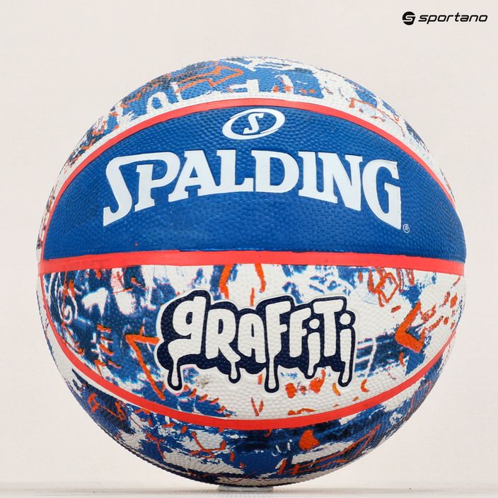 Piłka do koszykówki Spalding Graffiti niebieska/czerwona rozmiar 7 6
