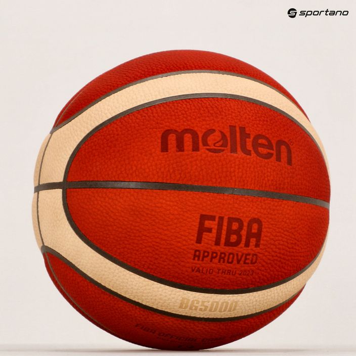 Piłka do koszykówki Molten B6G5000 FIBA pomarańczowa rozmiar 6 4