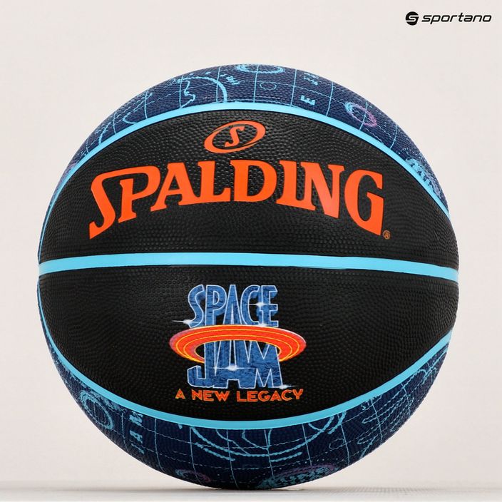 Piłka do koszykówki Spalding Space Jam niebieska/czarna rozmiar 7 5