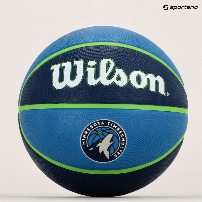 Piłka do koszykówki Wilson NBA Team Tribute Minnesota Timberwolves blue rozmiar 7 5