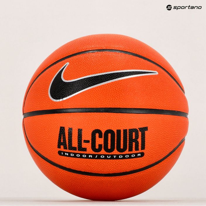 Piłka do koszykówki Nike Everyday All Court 8P Deflated amber/black/metallic silver rozmiar 6 6