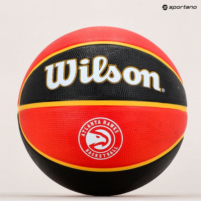 Piłka do koszykówki Wilson NBA Team Tribute Atlanta Hawks black/red rozmiar 7 5