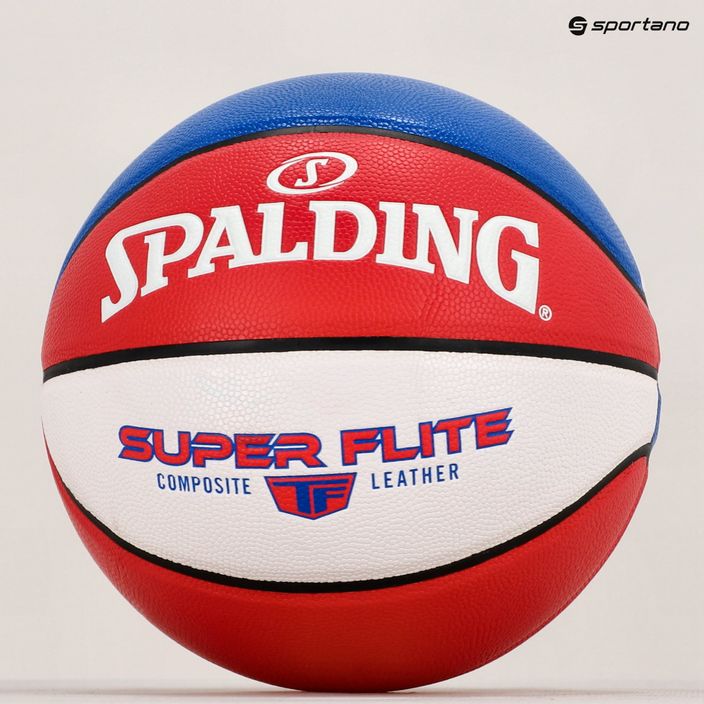 Piłka do koszykówki Spalding Super Flite czerwona/biała/niebieska rozmiar 7 5
