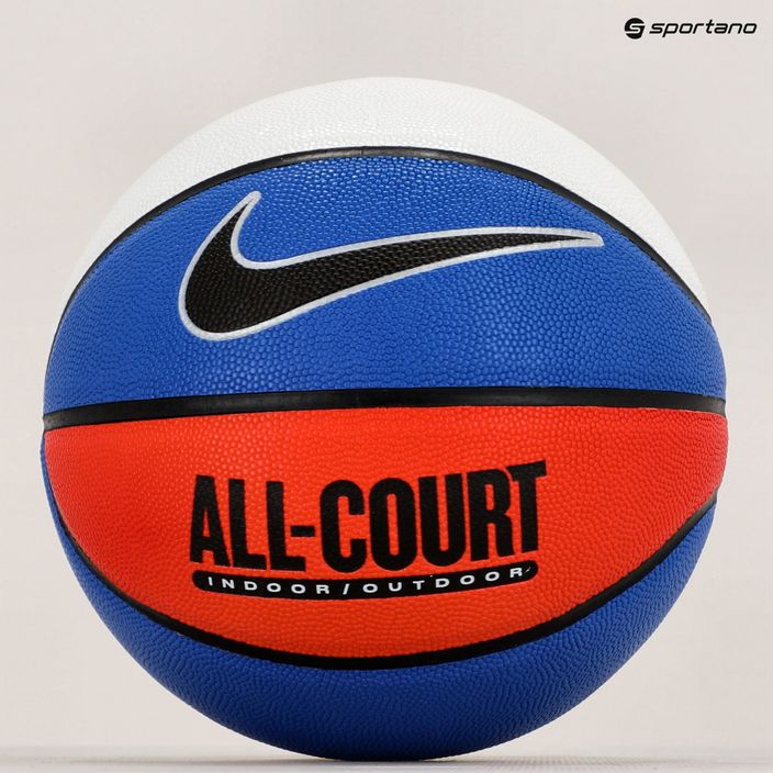 Piłka do koszykówki Nike Everyday All Court 8P Deflated game royal/black/metallic silver rozmiar 7 4