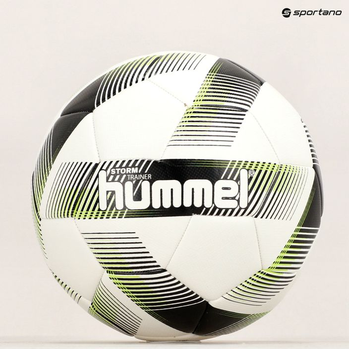 Piłka do piłki nożnej Hummel Storm Trainer FB white/black/green rozmiar 5 6