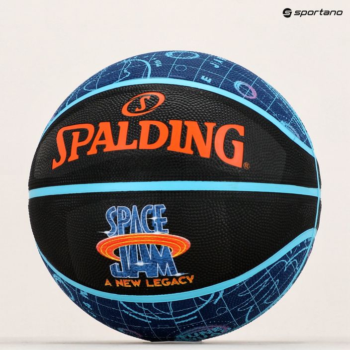 Piłka do koszykówki Spalding Space Jam niebieska/czarna rozmiar 6 5