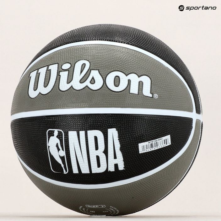 Piłka do koszykówki Wilson NBA Team Tribute Brooklyn Nets black rozmiar 7 7