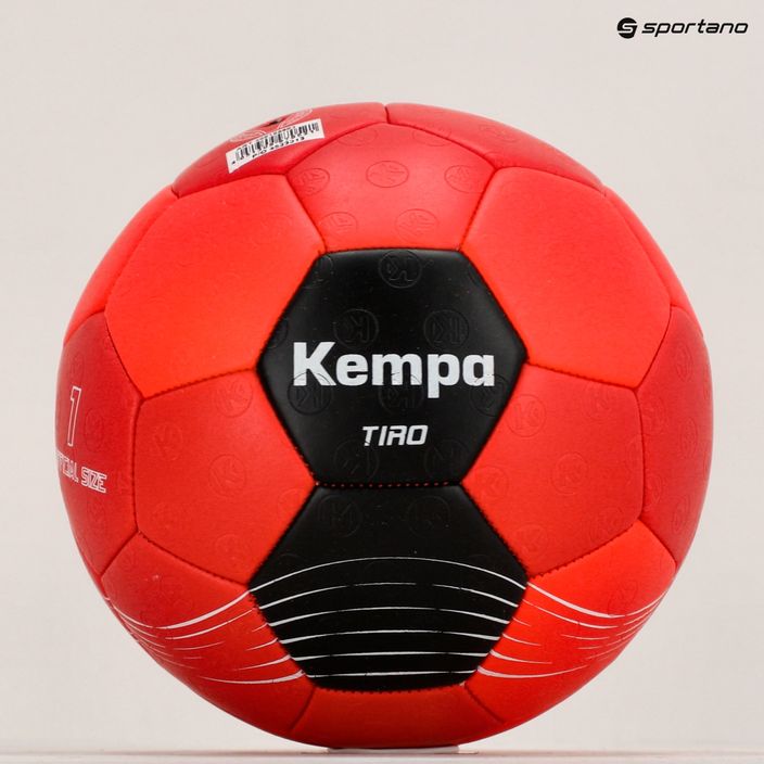 Piłka do piłki ręcznej Kempa Tiro czerwona/czarna rozmiar 1 6