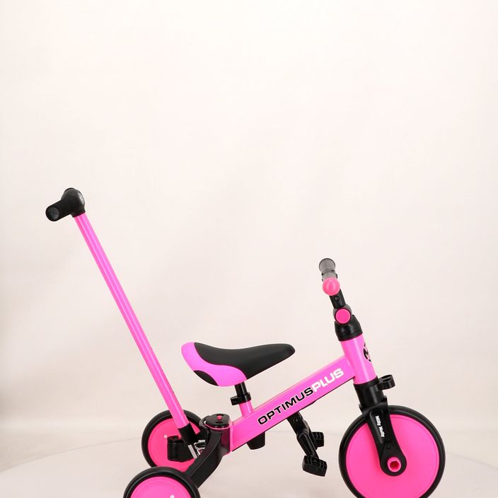 Rowerek biegowy trójkołowy Milly Mally 4w1 Optimus Plus pink 20