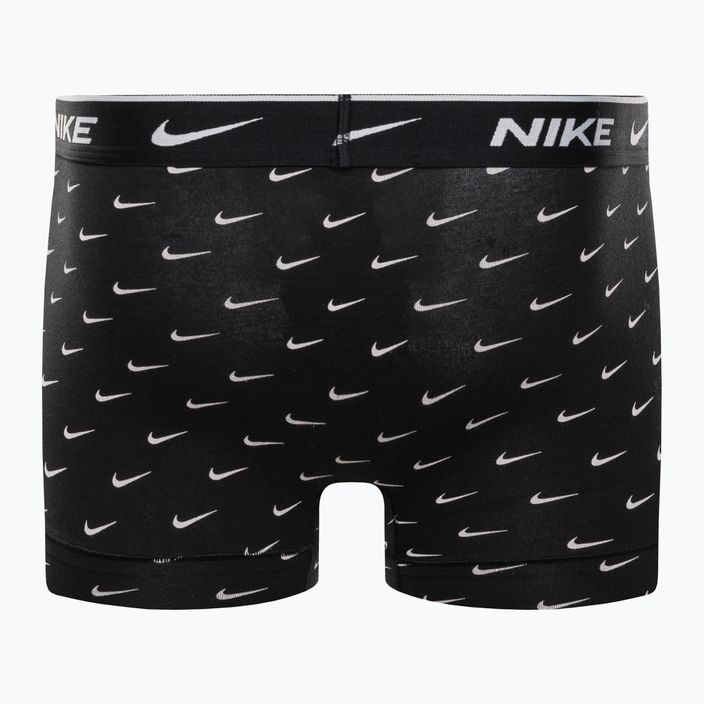 Bokserki męskie Nike Everyday Cotton Stretch Trunk 3 pary swoosh print/grey/uni. blue 9