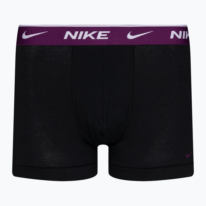 Bokserki męskie Nike Everyday Cotton Stretch Trunk 3 pary black/violet/orange 3