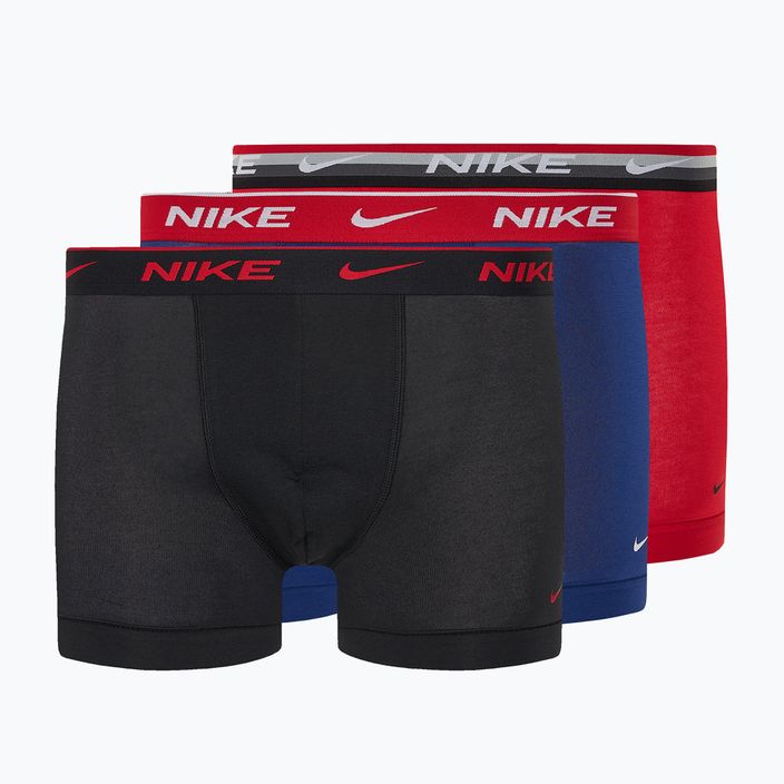 Bokserki męskie Nike Everyday Cotton Stretch Trunk 3 pary black/blue/red