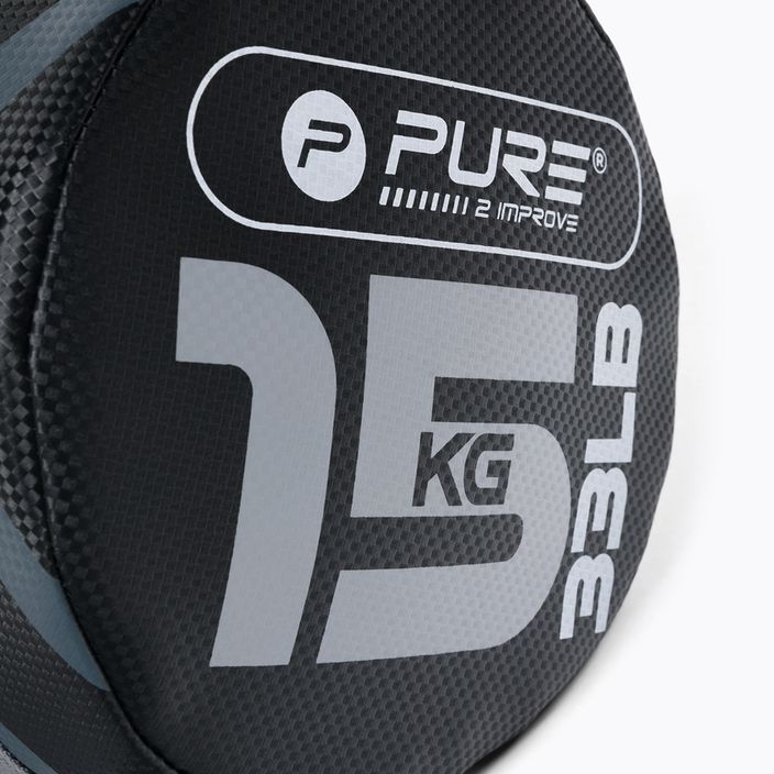 Worek treningowy 15 kg Pure2Improve Power Bag szaro-czarny P2I201730 3