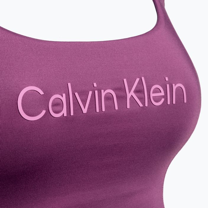 Biustonosz fitness Calvin Klein Medium Support amethyst 3