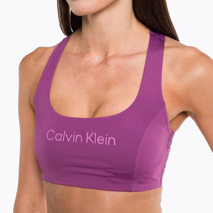 Biustonosz fitness Calvin Klein Medium Support amethyst 7