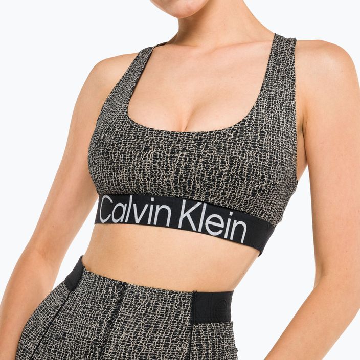 Biustonosz fitness Calvin Klein Medium Support shocking print 4