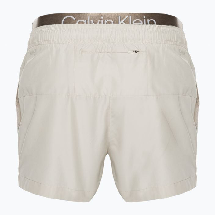 Szorty kąpielowe męskie Calvin Klein Short Double Wb beige 2