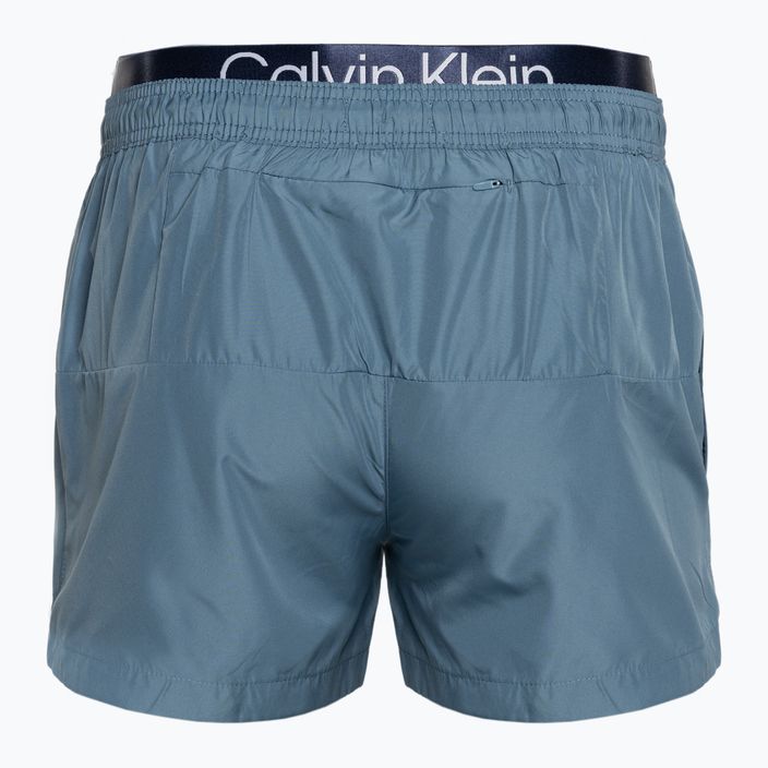 Szorty kąpielowe męskie Calvin Klein Short Double Waistband muted cerulean 2