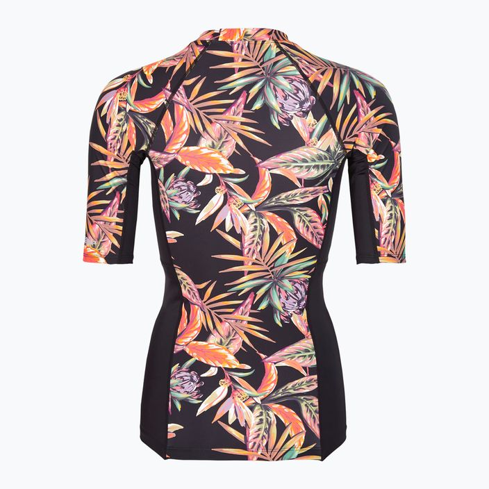 Koszulka do pływania damska O'Neill Anglet Skin black tropical flower 2