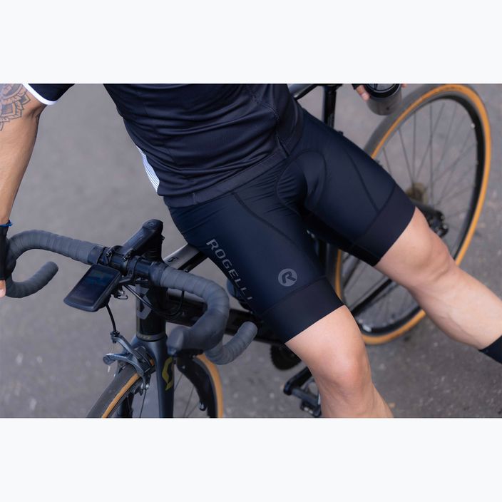 Spodenki rowerowe męskie Rogelli Essential Bib Short black 7