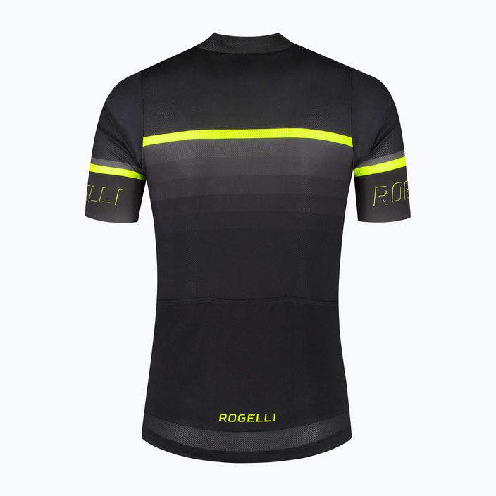 Koszulka rowerowa męska Rogelli Hero II yellow/black/grey 4