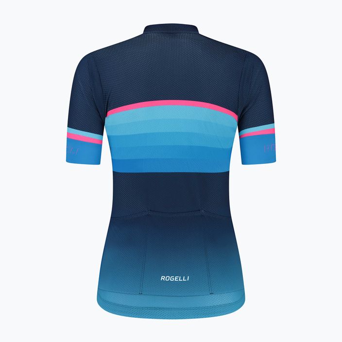 Koszulka rowerowa damska Rogelli Impress II blue/pink/black 4