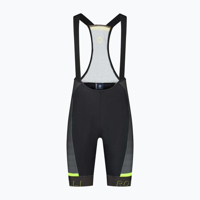 Spodenki rowerowe męskie Rogelli Hero II Bib Short yellow/grey/black 3