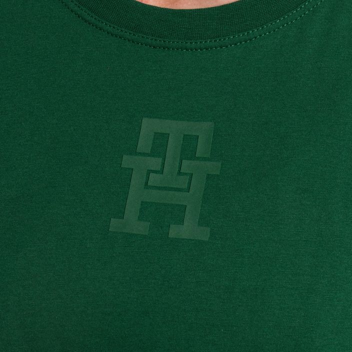 Koszulka damska Tommy Hilfiger Regular Th Monogram green 4