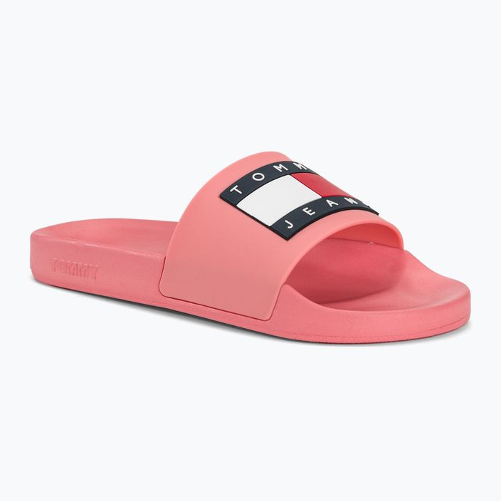 Klapki damskie Tommy Jeans Flag Pool Slide Ess tickled pink