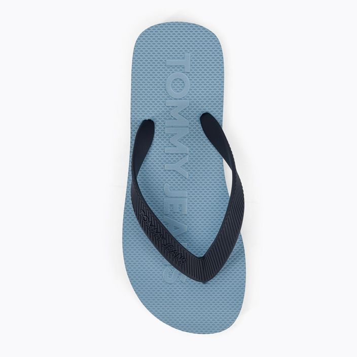 Japonki męskie Tommy Jeans Beach Flip Flop skyscrape blue 5