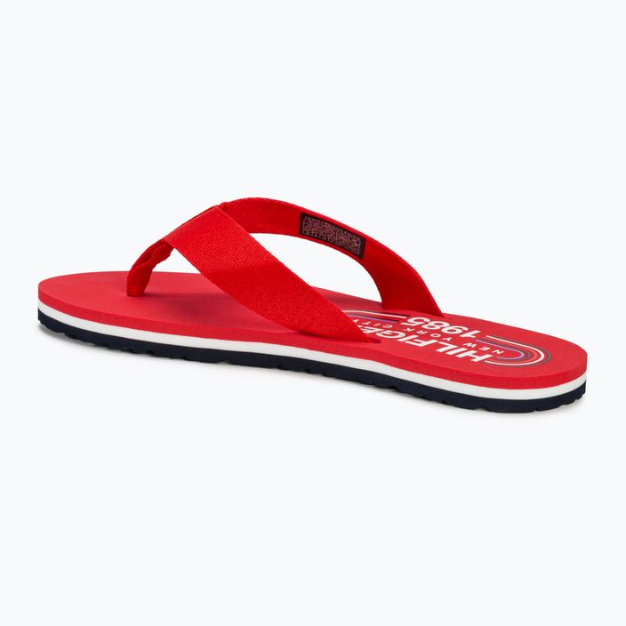 Japonki damskie Tommy Hilfiger Global Stripes Flat Beach Sandal fierce red 3