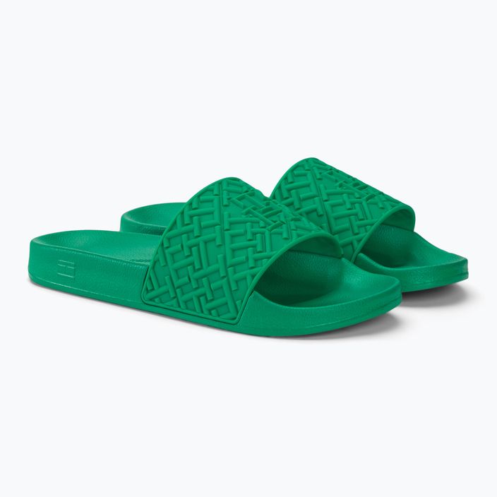 Klapki damskie Tommy Hilfiger Monogram Pool Slide olympic green 4