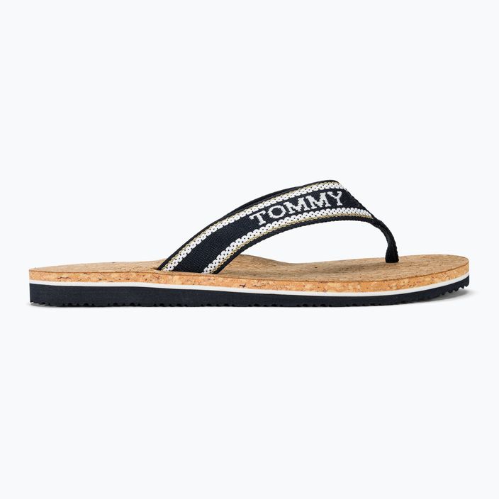 Japonki damskie Tommy Hilfiger Cork Beach Sandal space blue 2