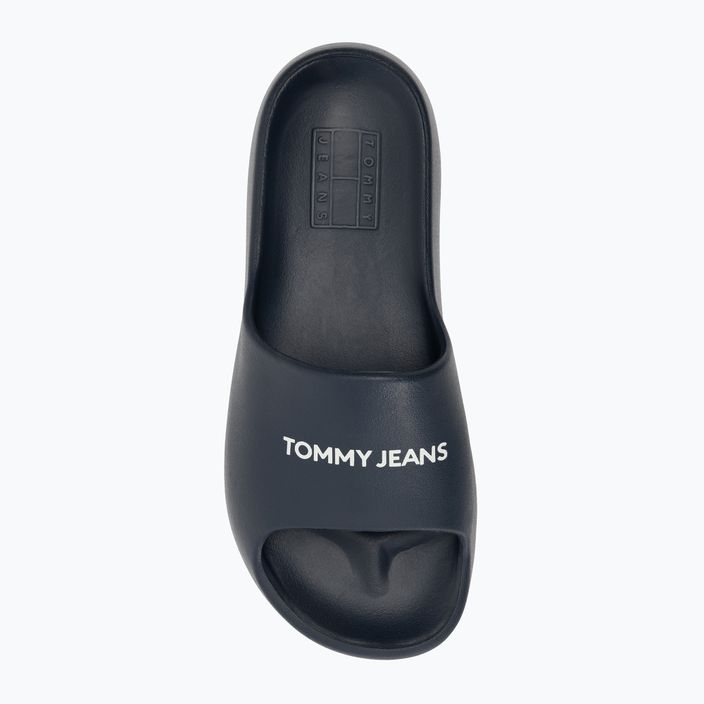 Klapki damskie Tommy Jeans Chunky Flatform Slide dark night navy 5