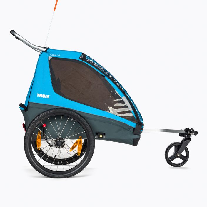 Przyczepka rowerowa dwuosobowa Thule Coaster XT Bike Trailer+Stroll niebieska 10101806 2