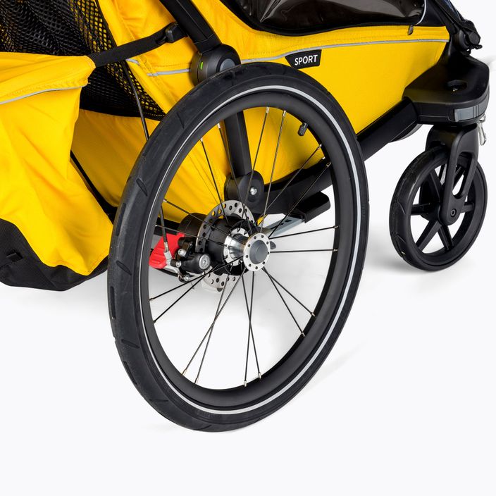 Przyczepka rowerowa dwuosobowa Thule Chariot Sport żółta 10201024 5