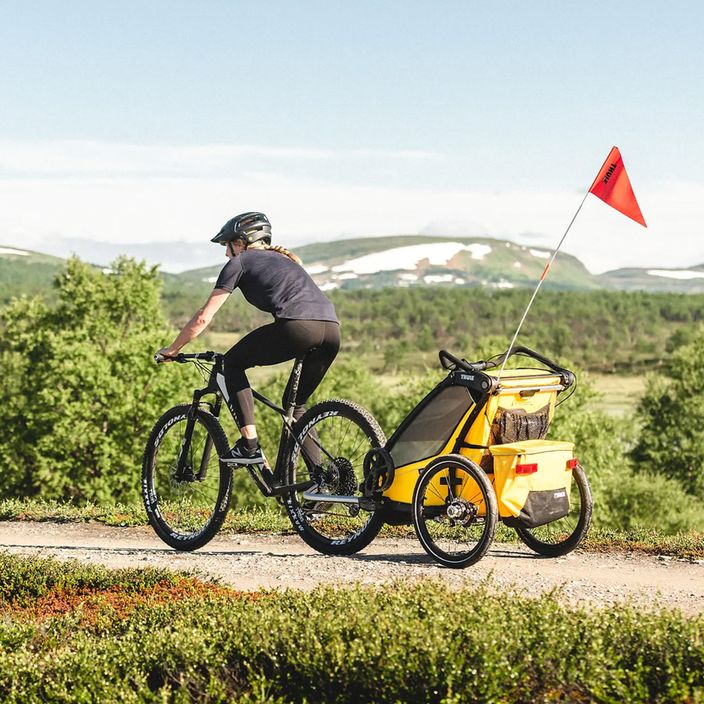 Przyczepka rowerowa dwuosobowa Thule Chariot Sport żółta 10201024 7