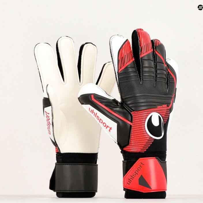 Rękawice bramkarskie uhlsport Powerline Soft Pro czarne/czerwone/białe 4