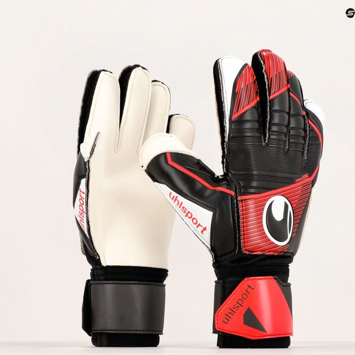 Rękawice bramkarskie uhlsport Powerline Soft Flex Frame czarne/czerwone/białe 4