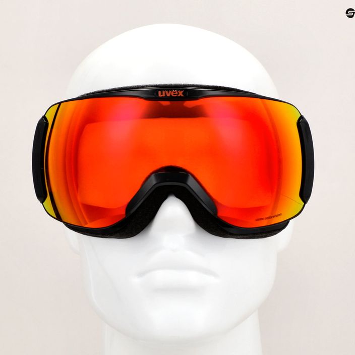 Gogle narciarskie UVEX Downhill 2100 CV black shiny/mirror scarlet/colorvision orange 10
