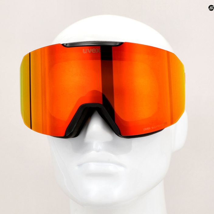 Gogle narciarskie UVEX Evidnt Attract CV black matt/mirror red/contrastview orange/clear 6