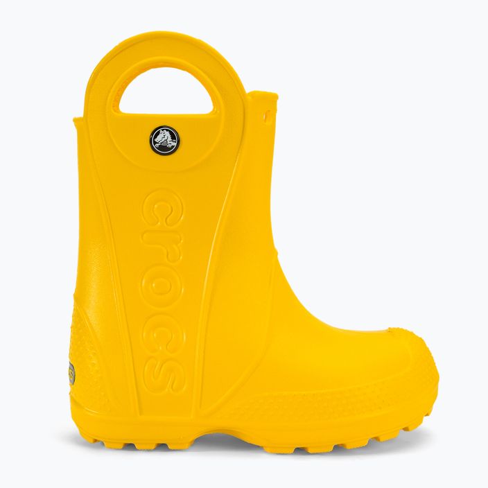 Kalosze dziecięce Crocs Handle Rain Boot Kids yellow 2